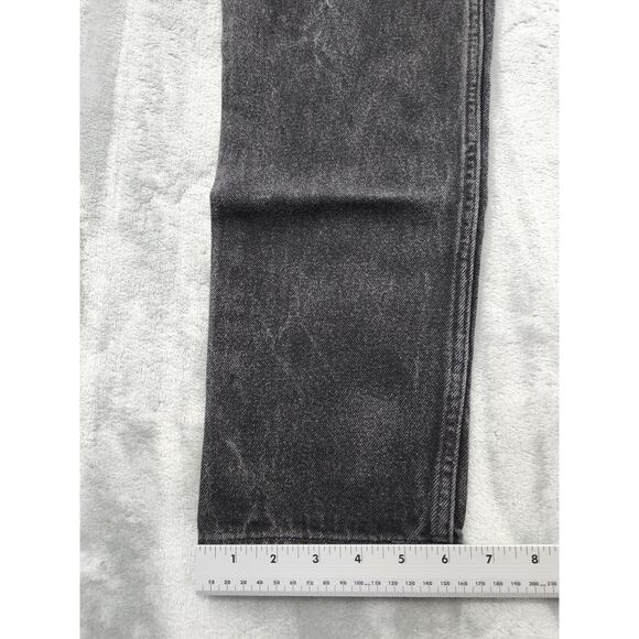 Vintage 90s L.A. Blues High Rise Mom Jeans Size 4 Washed Black Tapered Leg Denim - Picture 11 of 12